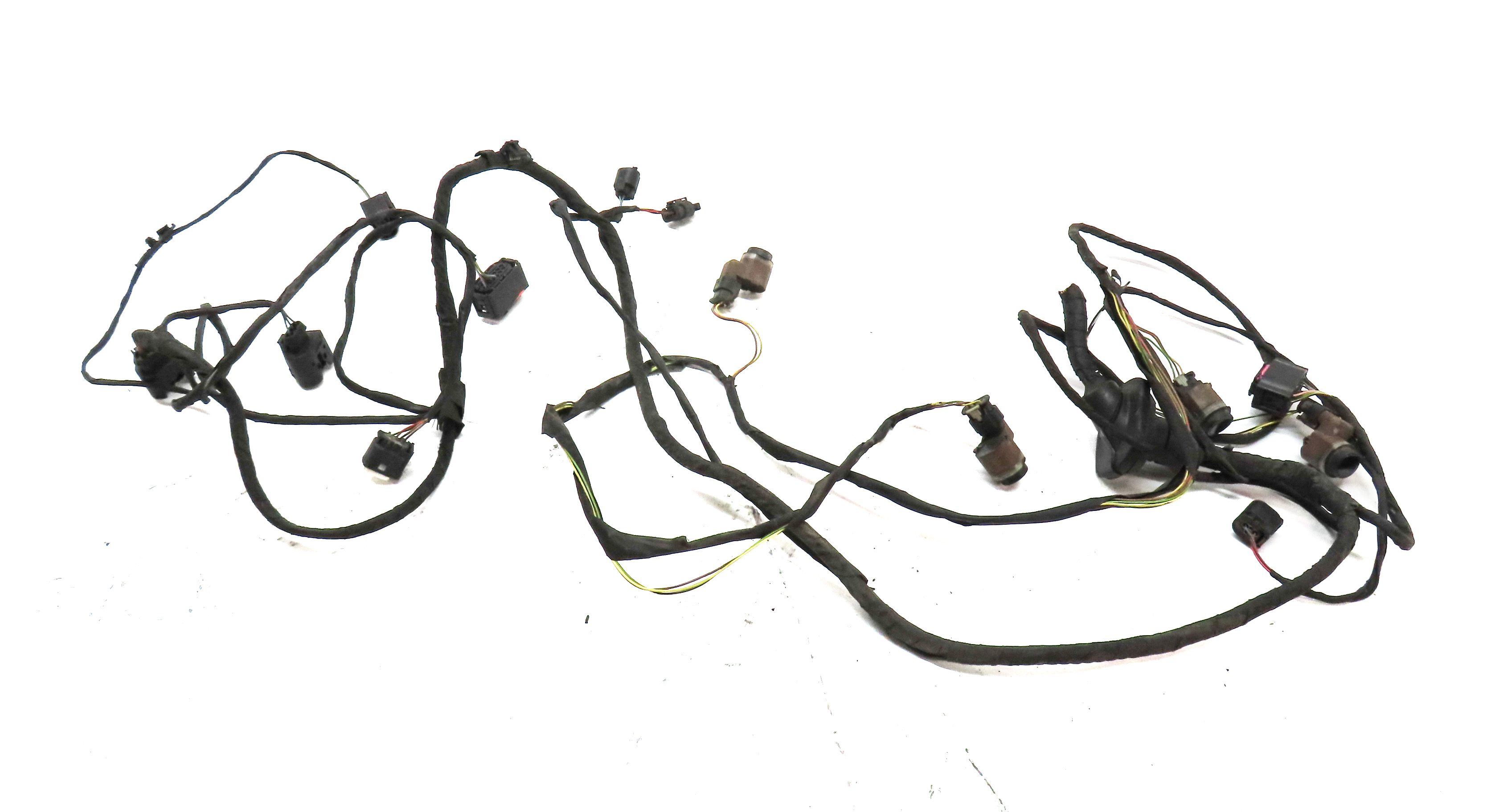 15 BMW 740Li F02 REAR PARK ASSIST PDC SENSOR SET 4 w/WIRE WIRING HARNESS (Black) — exact item pictured